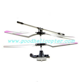 dfd-f102 helicopter parts body set + balance bar + main blades (pink color) - Click Image to Close